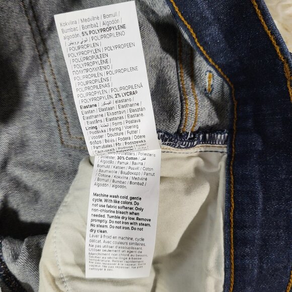 Spanx Flare Jeans High Rise Pull On Cotton Blend Size 14 Midnight Shade - Picture 9 of 16